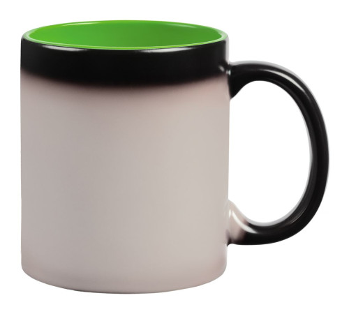 Кружка-хамелеон On Display, матовая, черная с зеленым