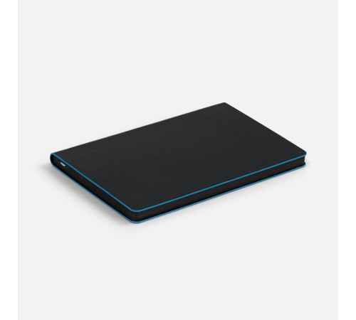 Ежедневник Trait, недатированный, черный с голубым