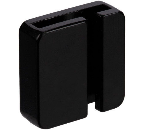 Квадратный шильдик на резинку Direct, черный