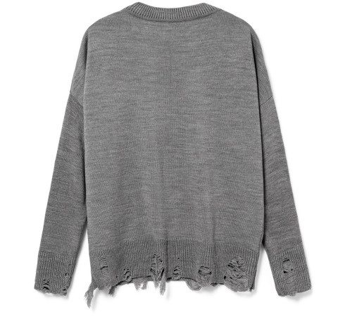 Джемпер оверсайз унисекс Grunge в сумке, серый