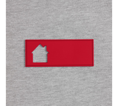 Лейбл из ПВХ с вырубкой «Дом», красный