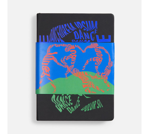 Ежедневник Cortado, недатированный, черный