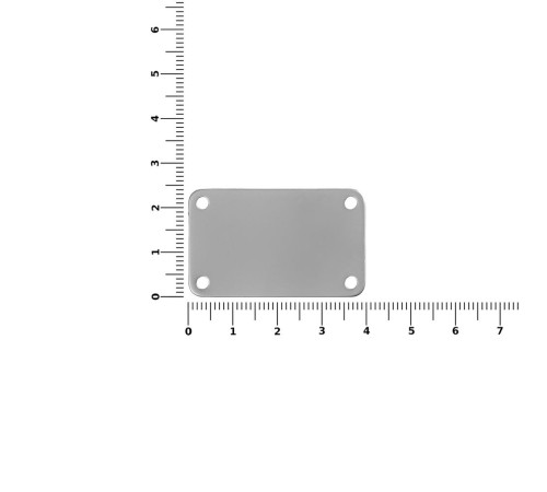 Шильдик металлический Furo, серебристый