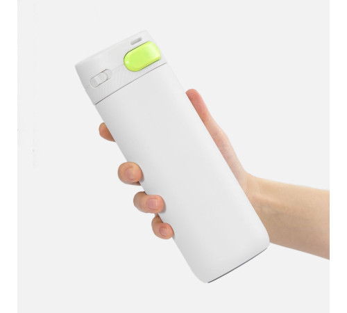 Термостакан X1 с цветной кнопкой, белый с желтым