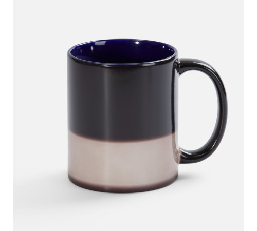 Кружка-хамелеон On Display, глянцевая, черная с синим