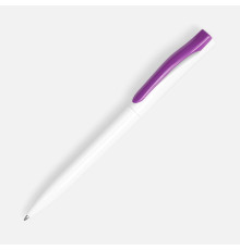 Ручка шариковая Pin, белая с фиолетовым