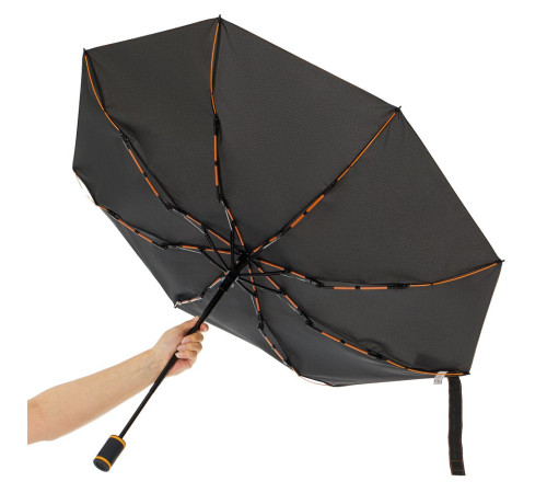 Зонт складной AOC Mini с цветными спицами, оранжевый