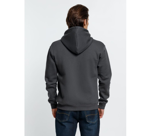 Толстовка на молнии с капюшоном Siverga Heavy, темно-серая (графит)