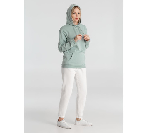 Толстовка с капюшоном унисекс Hoodie, серо-зеленая