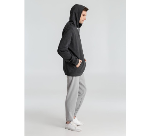 Толстовка с капюшоном унисекс Hoodie, серый меланж (антрацит)