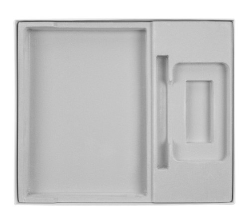 Коробка Overlap под ежедневник, аккумулятор и ручку, ver.2, белая