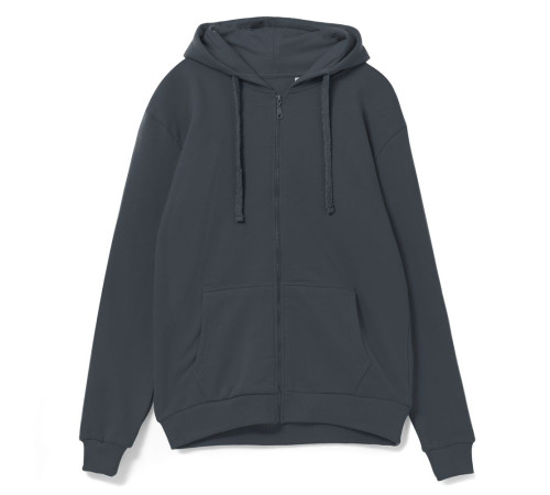 Толстовка на молнии с капюшоном Siverga 2.0, темно-серая (графит)