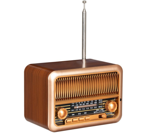 Bluetooth-колонка с радио Beatnik, коричневая