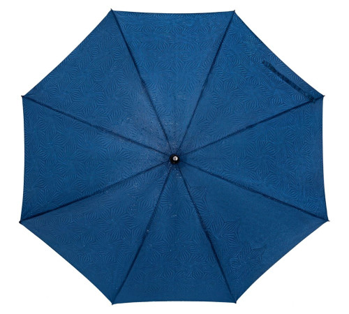 Зонт-трость Magic с проявляющимся цветочным рисунком, темно-синий