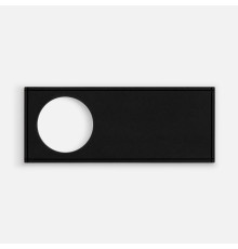 Лейбл из ПВХ с вырубкой «Круг», черный