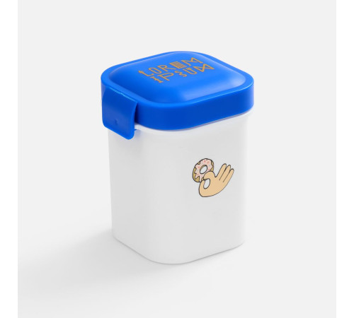 Ланчбокс для снеков Lunch Crunch, белый с синим