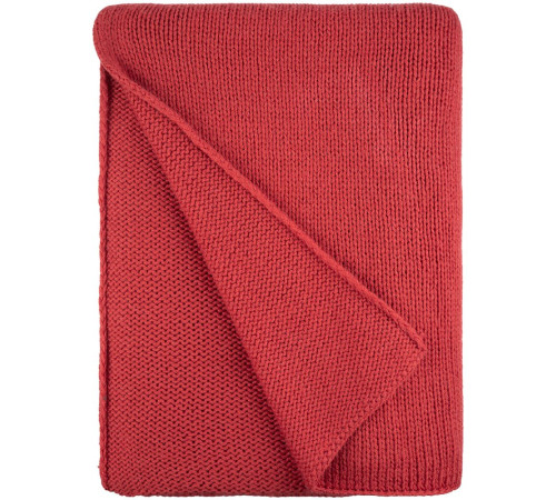 Плед Knitly, красный (коралл)