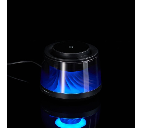 Bluetooth-колонка с подсветкой и беспроводной зарядкой Quantium, черная