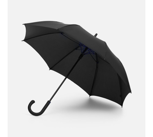 Зонт-трость Hidecolor с цветными спицами, черный с синим