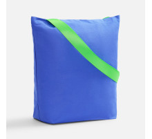 Шопер B5, синий с широкими зелеными ручками