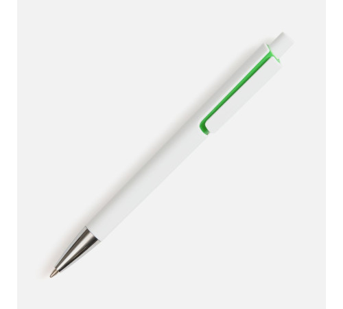 Ручка шариковая Dominanta, белая с зеленым