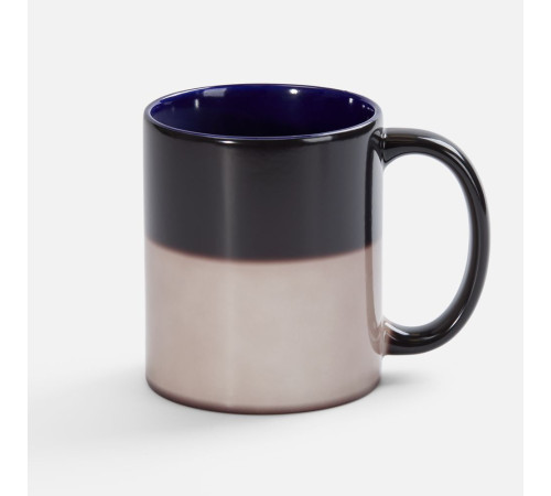 Кружка-хамелеон On Display, глянцевая, черная с синим