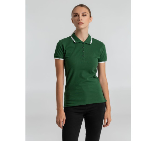 Рубашка поло женская Practice Women 270, зеленая с белым