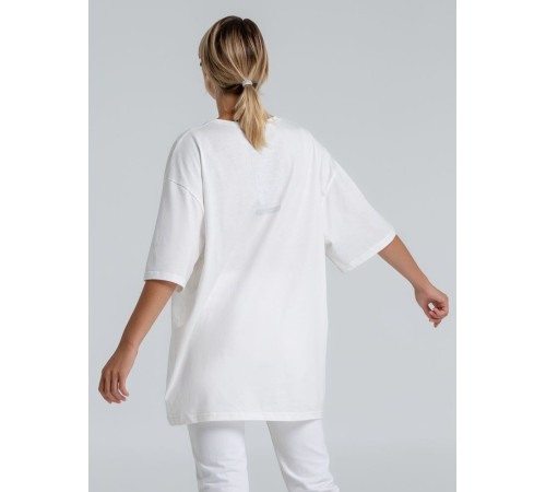 Футболка оверсайз «Чистая соль», молочно-белая