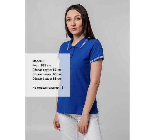 Рубашка поло женская Virma Stripes Lady, ярко-синяя