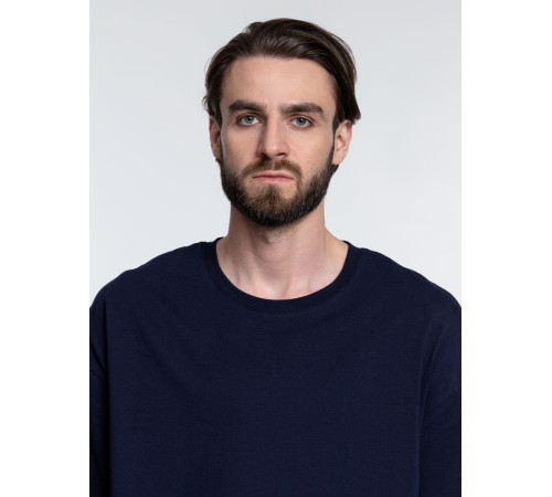 Футболка унисекс оверсайз Crosstown, темно-синяя