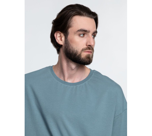 Футболка унисекс оверсайз Crosstown, серо-зеленая