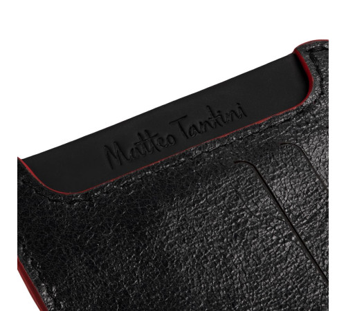 Чехол для карточек Arrival, черный с красным