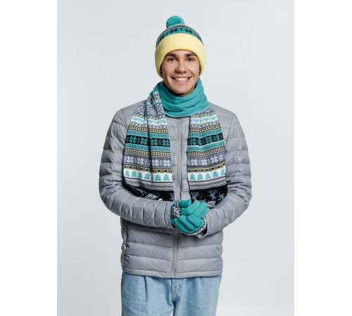 Шарф Mirakler, зеленый с желтым