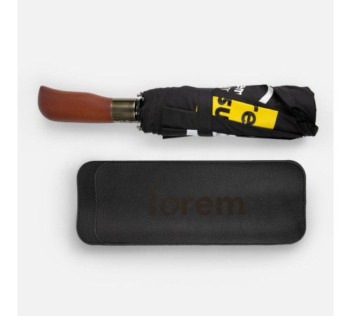 Зонт складной Cloudburst в подарочной упаковке, черный