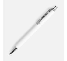 Ручка шариковая Lobby Soft Touch Chrome, белая