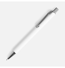 Ручка шариковая Lobby Soft Touch Chrome, белая