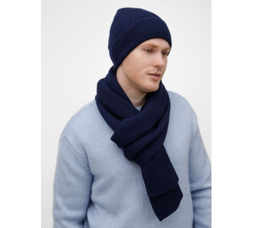 Шарф Nobilis Mono, темно-синий