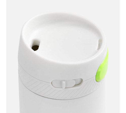 Термостакан X1 с цветной кнопкой, белый с желтым