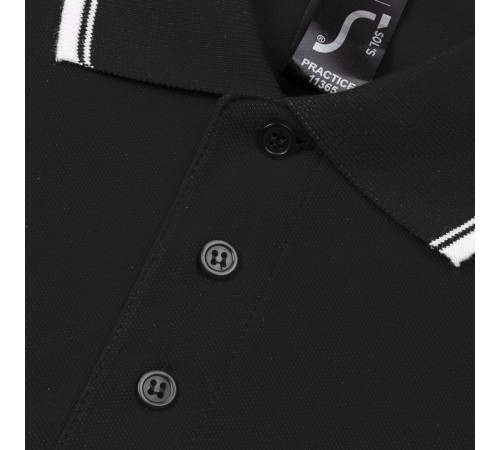 Рубашка поло мужская с контрастной отделкой Practice 270 черная