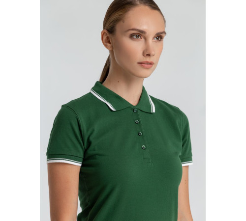 Рубашка поло женская Practice Women 270, зеленая с белым