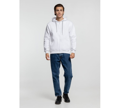 Толстовка на молнии с капюшоном Siverga Heavy, белая (белоснежная)