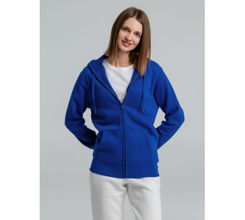 Толстовка на молнии с капюшоном унисекс King, ярко-синяя