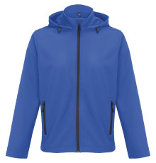 Куртка софтшелл с капюшоном мужская Race Men, ярко-синяя (royal)