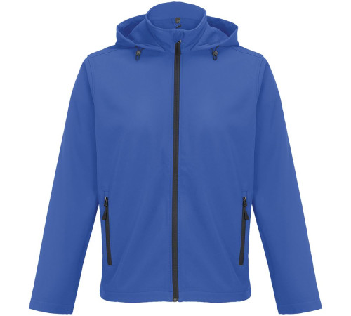 Куртка софтшелл с капюшоном мужская Race Men, ярко-синяя (royal)