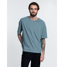 Футболка унисекс оверсайз Crosstown, серо-зеленая