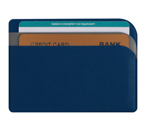 Чехол для карточек Dual, синий