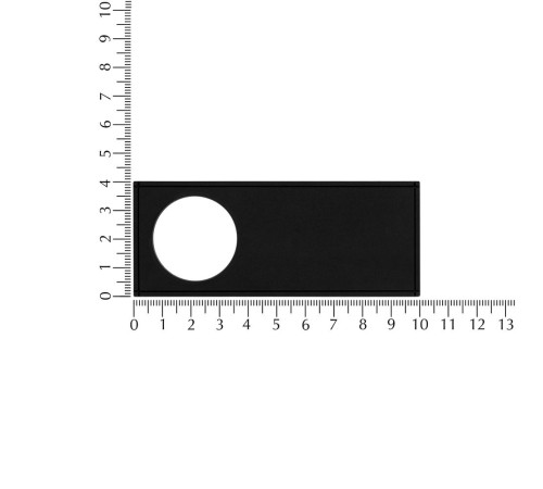 Лейбл из ПВХ с вырубкой «Круг», черный