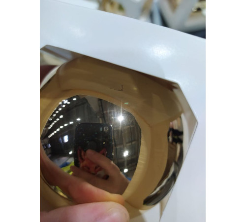 Оформительский шар Finery, 8 см, глянцевый золотистый