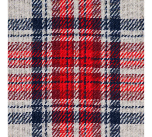 Плед «Валдай», бежевый с красным и синим