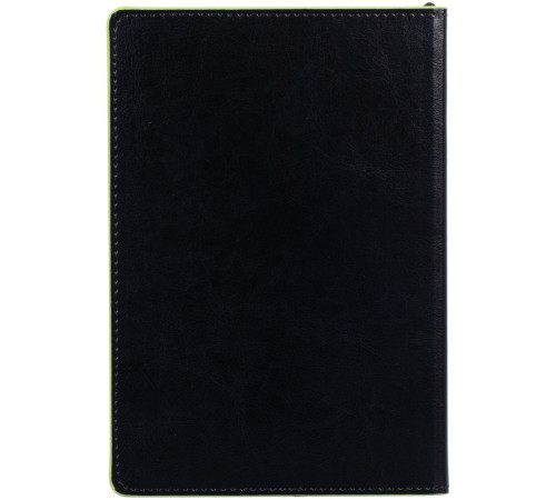 Ежедневник Alanis, недатированный, черный с зеленым